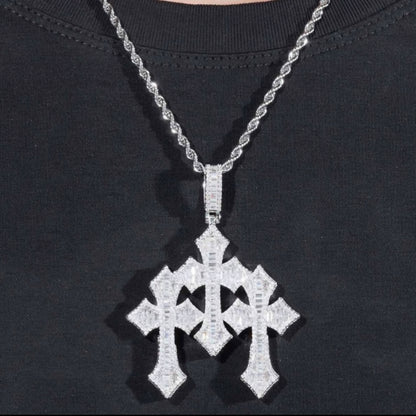 Moissanite - 3 Cross 14K Gold