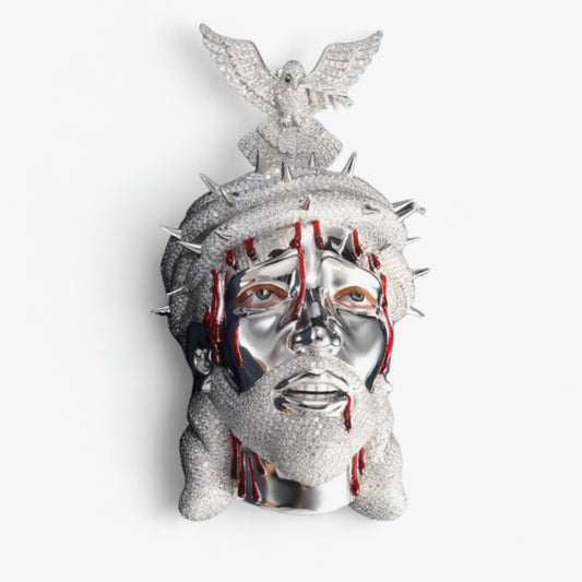 Enamel Moissanite - Jesus 14K Gold