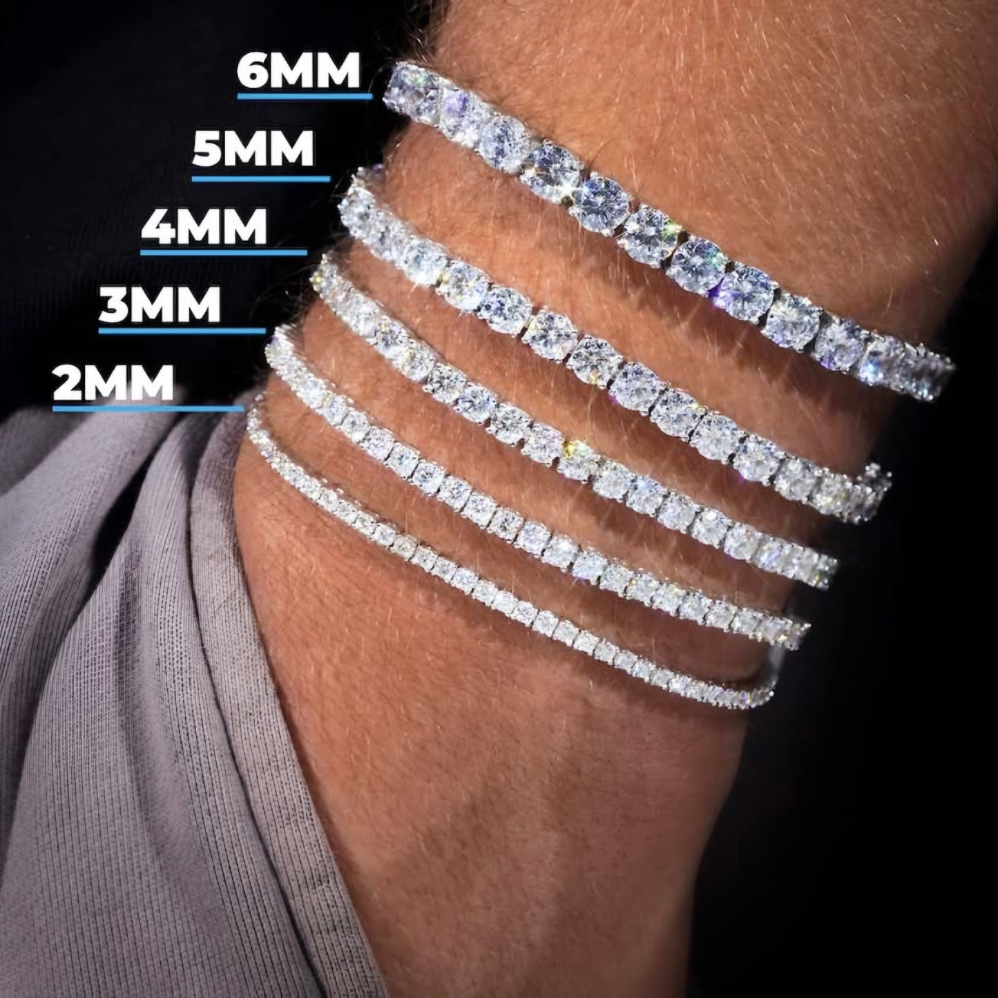 Moissanite - Tennis Bracelet 14K Gold