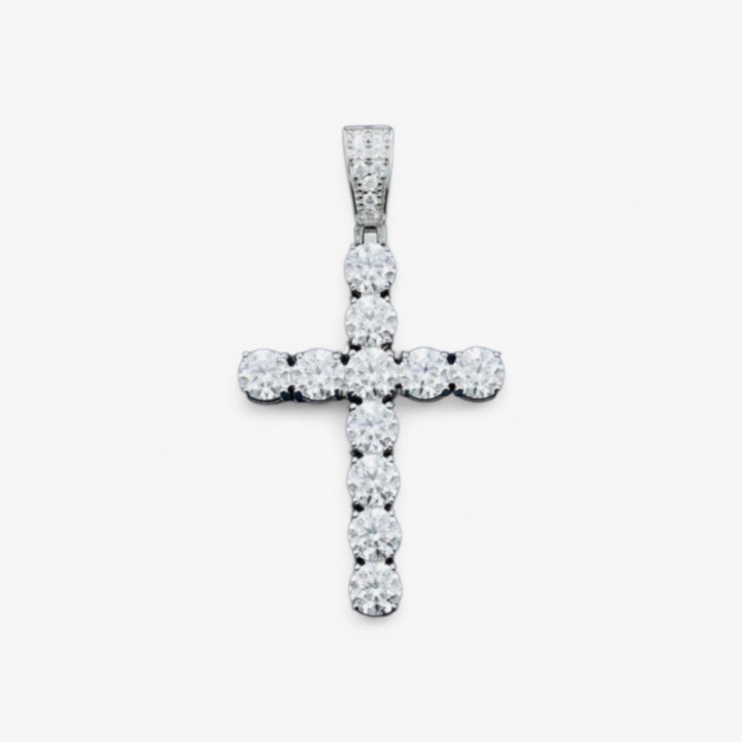 Moissanite - Solitaire Cross 14K Gold